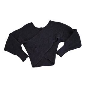 Shein XS Dark Blue Long Sleeve Knit 100% Polyester Sweater